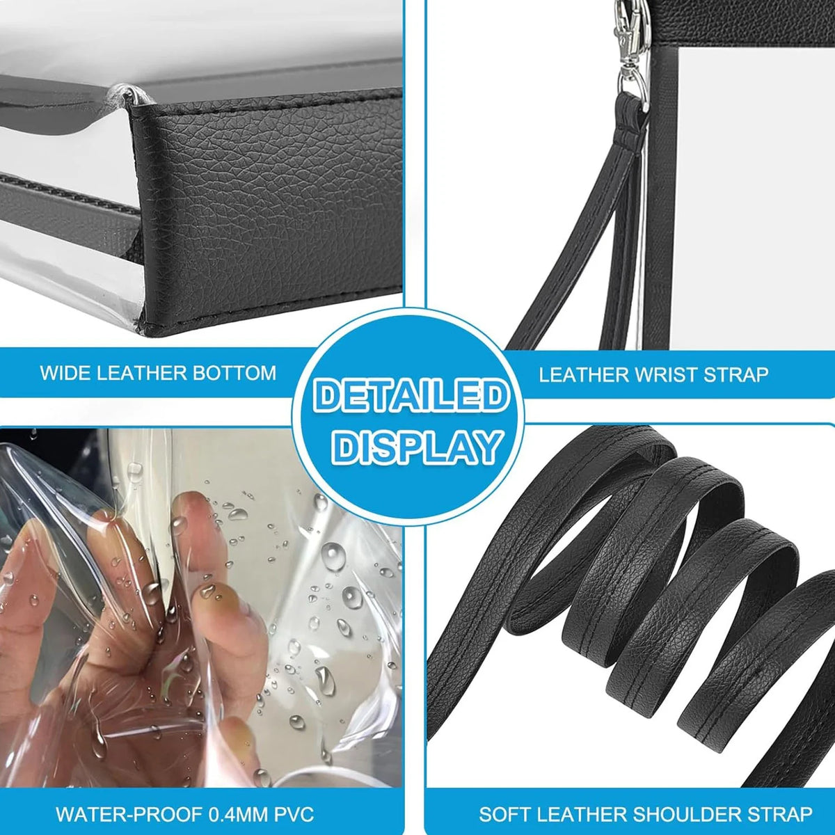 Clear PVC Crossbody Bag F557