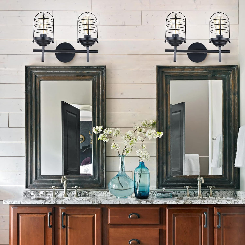 Black Vanity Light Wall Sconce W356