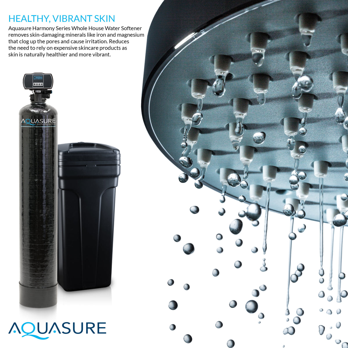 64,000 Grain Whole House Water Softener with High Efficiency Control Head J304