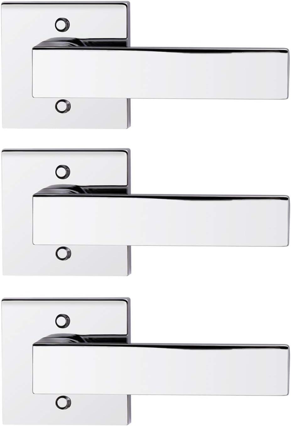 Polished Chrome Square Privacy Levers 5 Pack Z88812