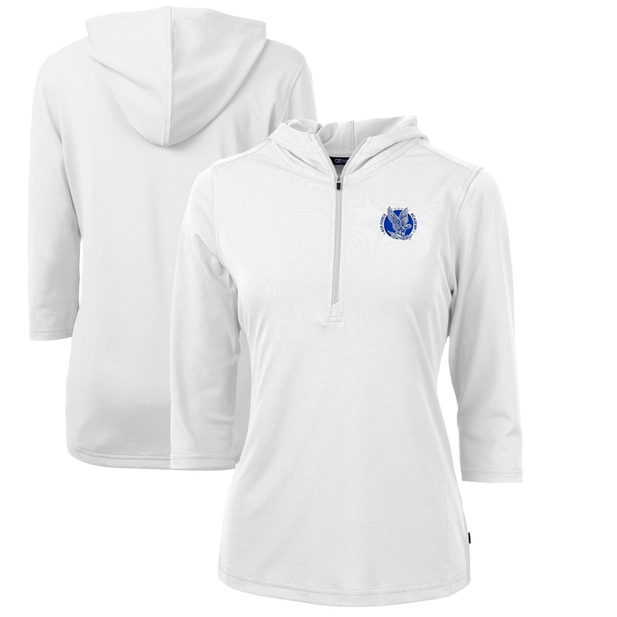 White Half-Zip Pullover Hoodie C2459