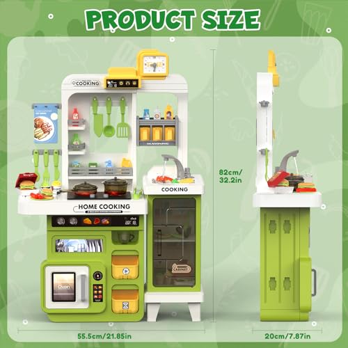 68 PCS Toddler Kitchen Playset with Light & Sound V921