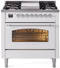 White Dual Fuel Natural Gas Range S9471