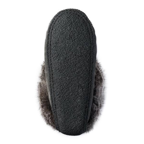 Genuine Rabbit Fur Sheepskin Footbed Moccasin K55717