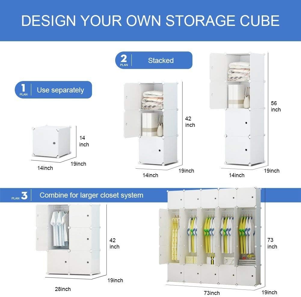 White 25 Cubes Dresser M694639