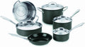 10 Pc Hard Anodized Non Stick Cookware Set K821528
