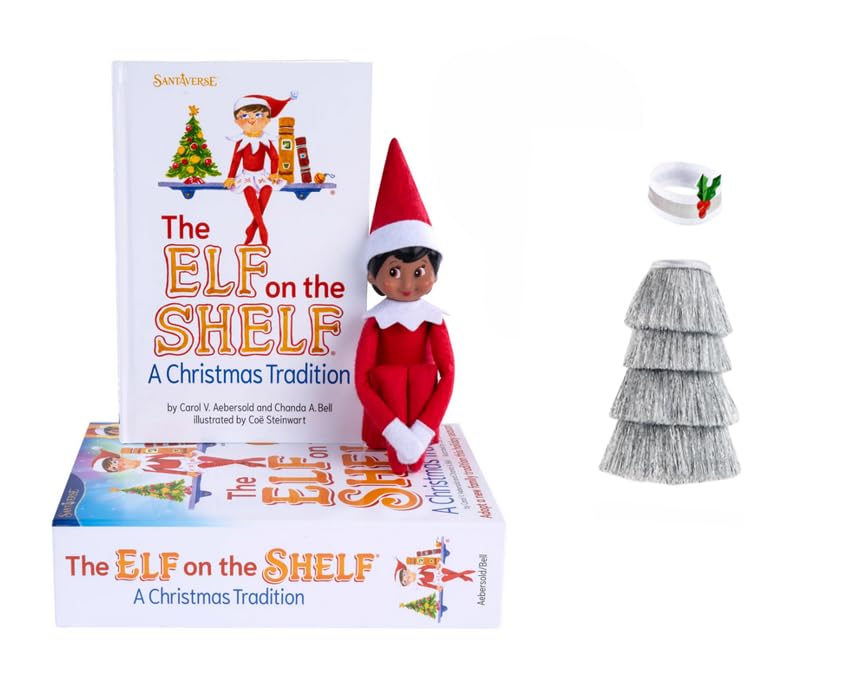Brown Eyed Girl Scout Elf with Tiny Tinsel Dress R277278
