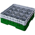 Green 16 Compartment Glass Rack M786