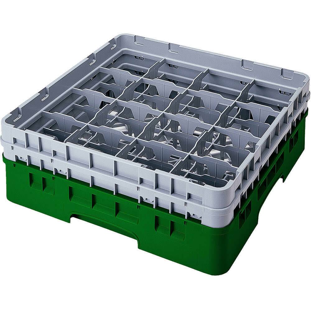 Green 16 Compartment Glass Rack M786