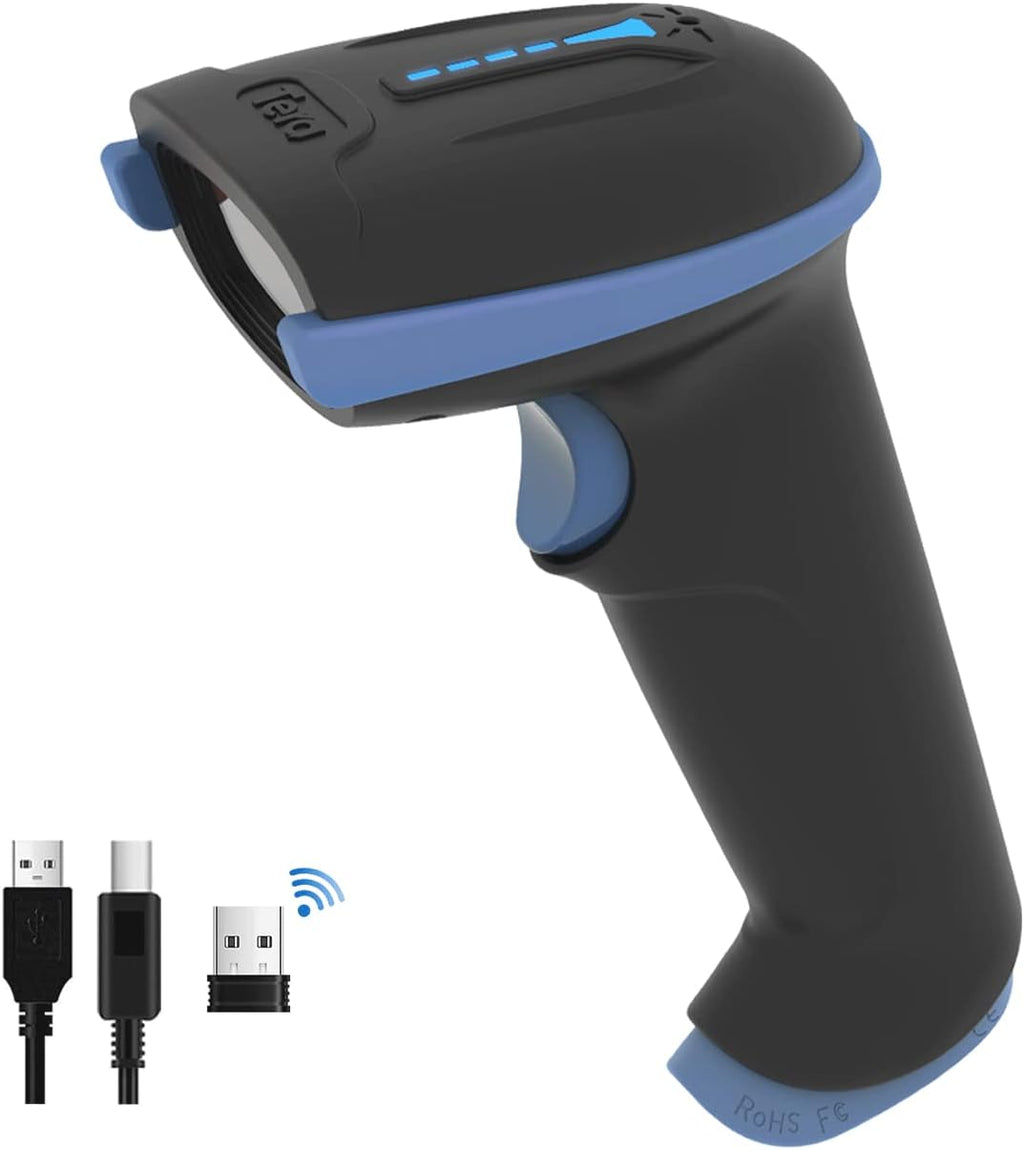 Wireless and Wired Handheld Barcode Scanner with Battery Level Indicator G4936