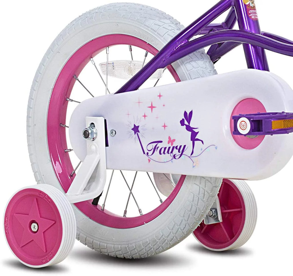 Pink 18 inch Kids Bike with Training Wheels J49345