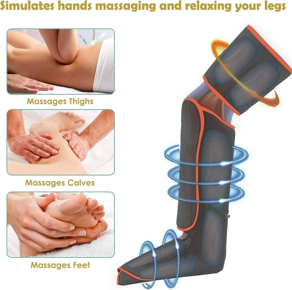 Arms Leg Massager with Heat Function, Foot Massager with 4 Modes 4 Intensities W156