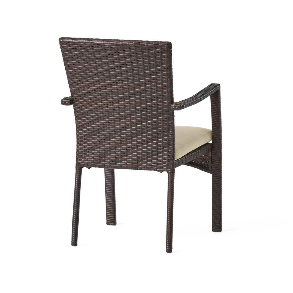 Multibrown Wicker Dining Chair (Set of 2) W74932