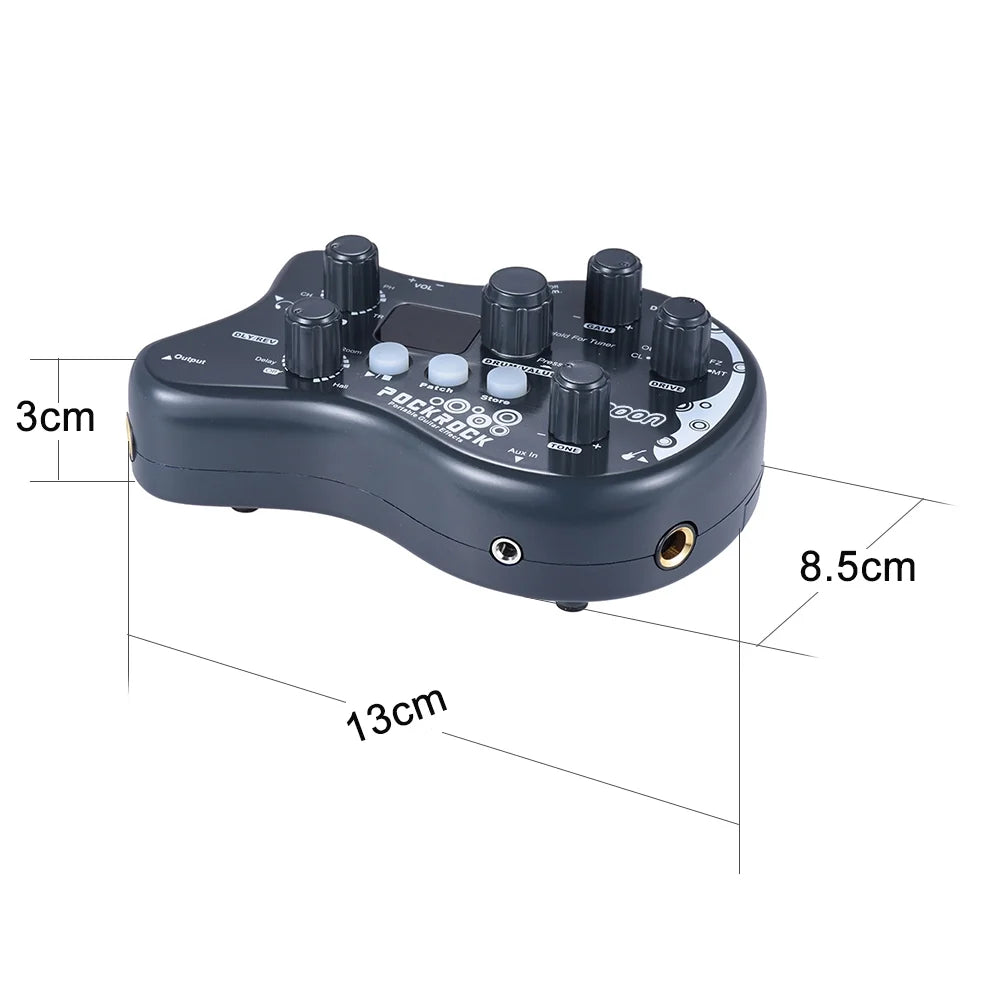 Portable Guitar Multi-effects Processor Effect Pedal 15 Effect Types B5807