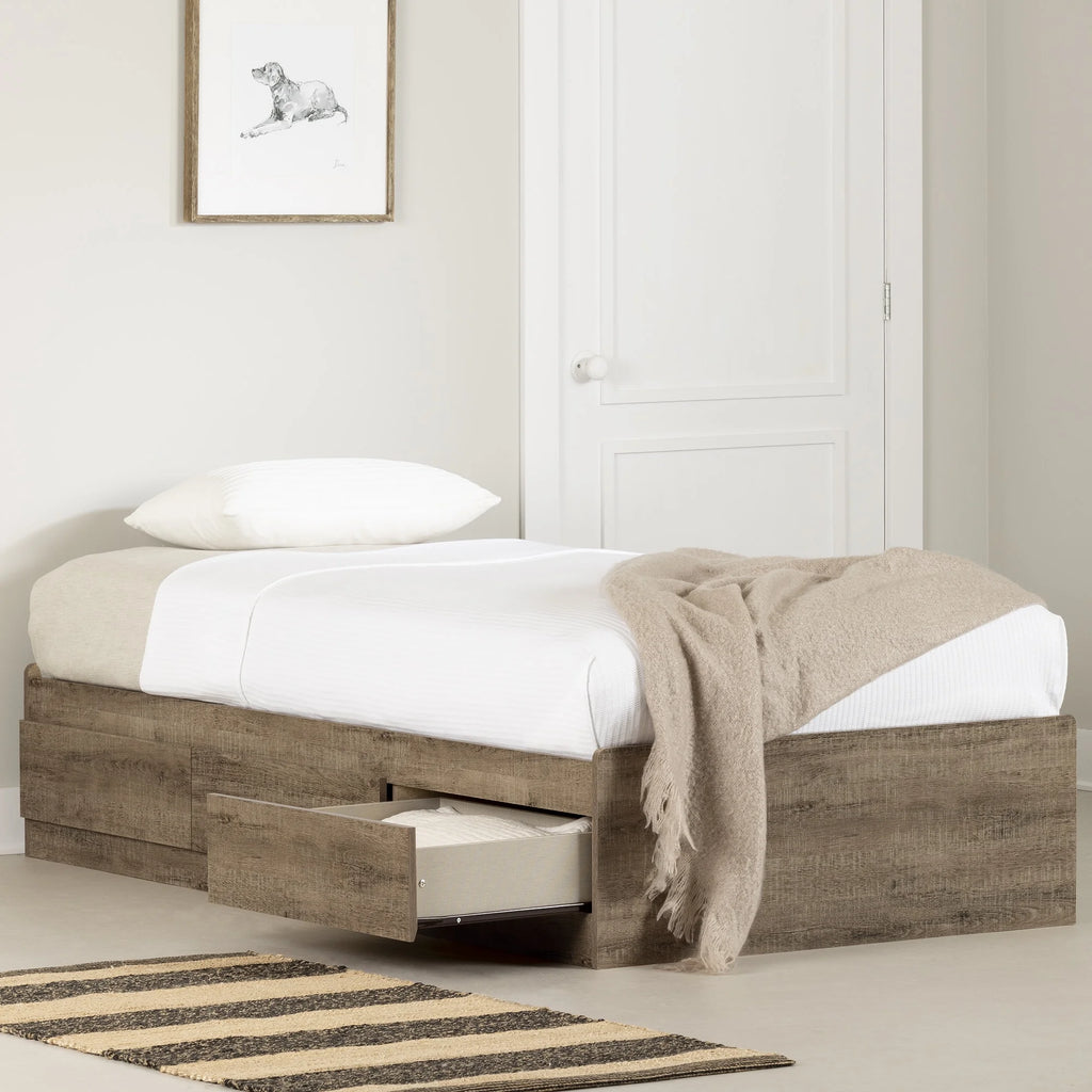 Twin Brown Bed S336616