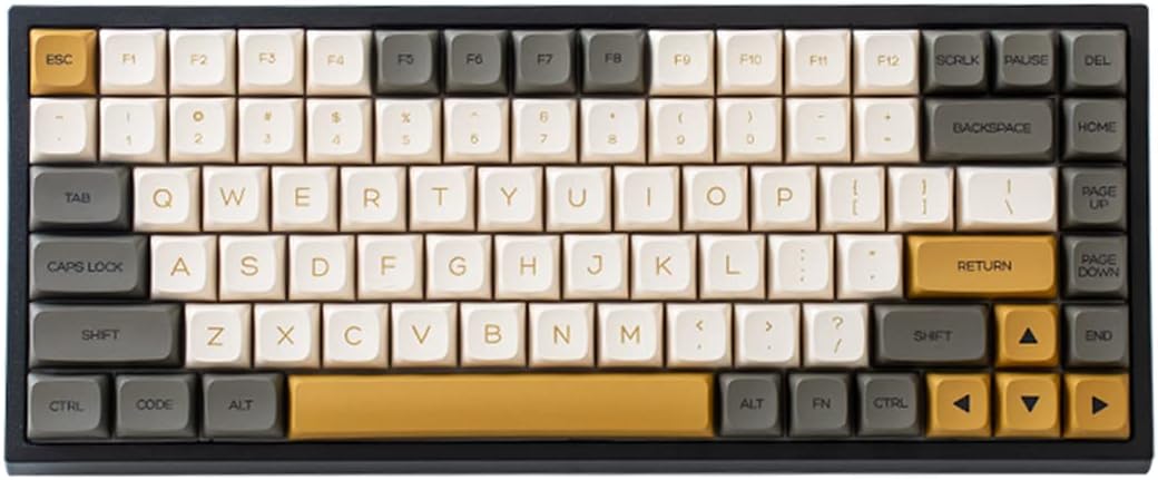 84 Keys Hot Swappable Wired Mechanical Keyboard with PBT Keycaps, RGB, Gateron Blue Switch K4867
