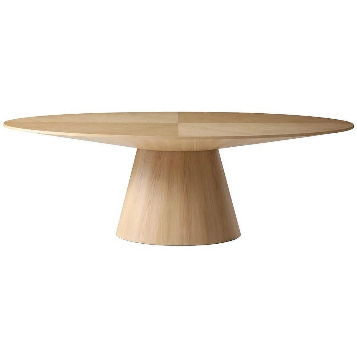 Oval Top Wood Veneer Dining Table in White Oak Z4167