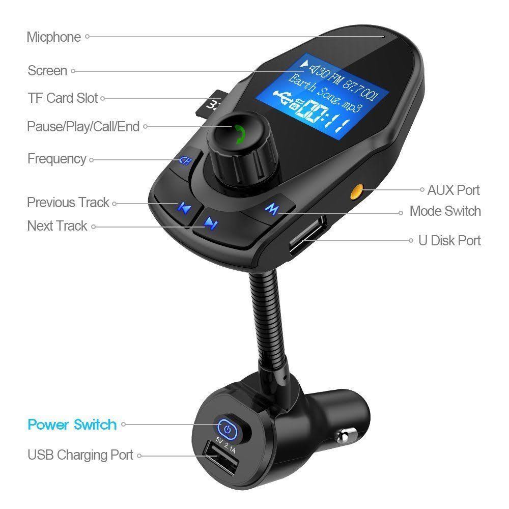 Bluetooth FM Transmitter Car Kit E384
