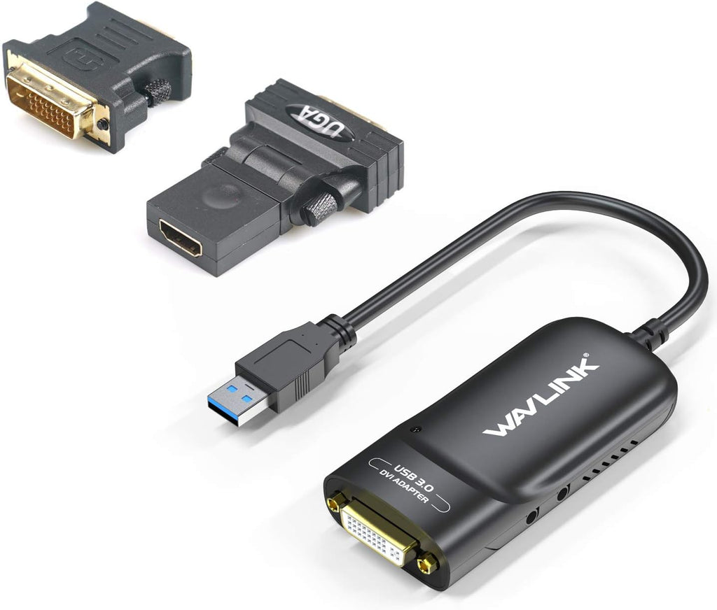 USB 3.0 to DVI/HDMI/VGA Universal Video Graphics Adapter with Audio Port K465589