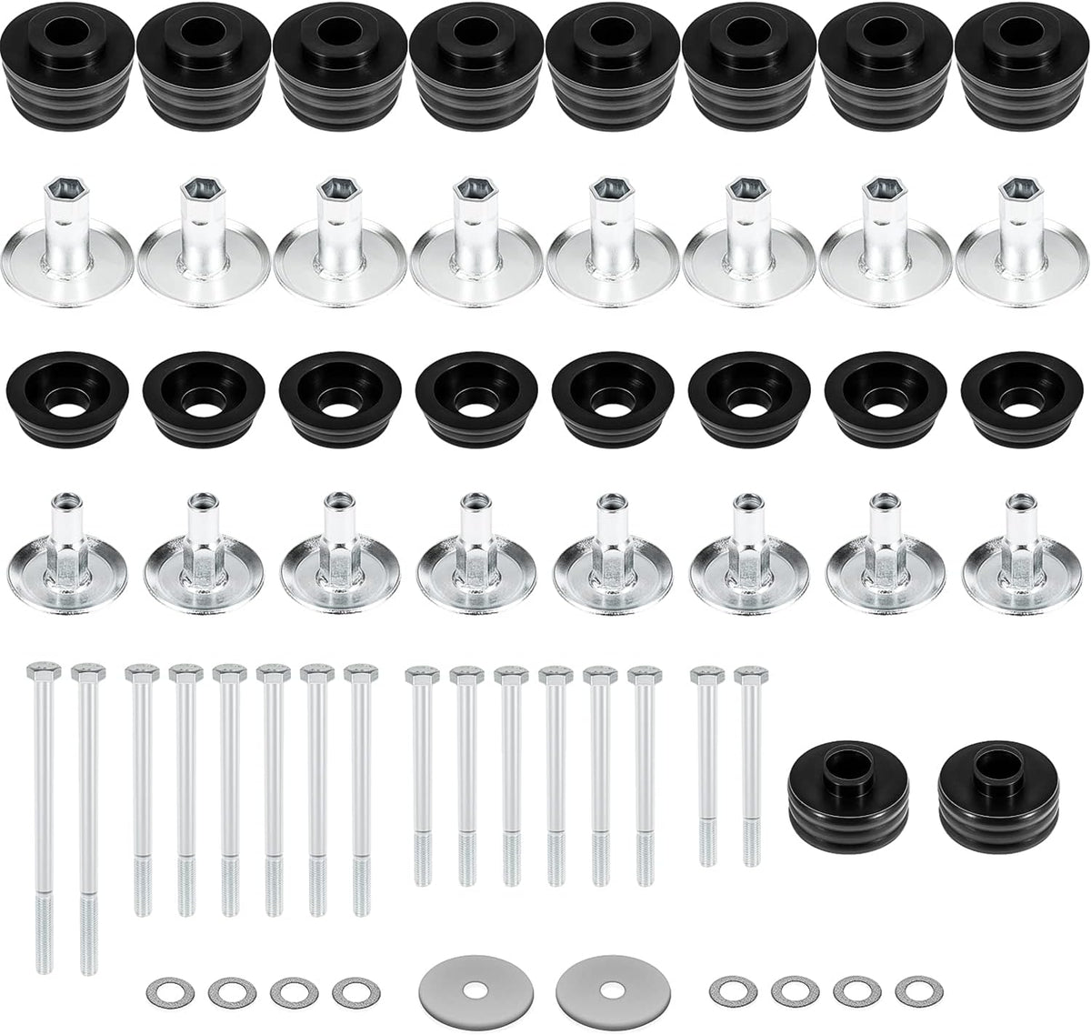 Ford Body Mount Bushing Kit with Steel Sleeves & Hardware C609017