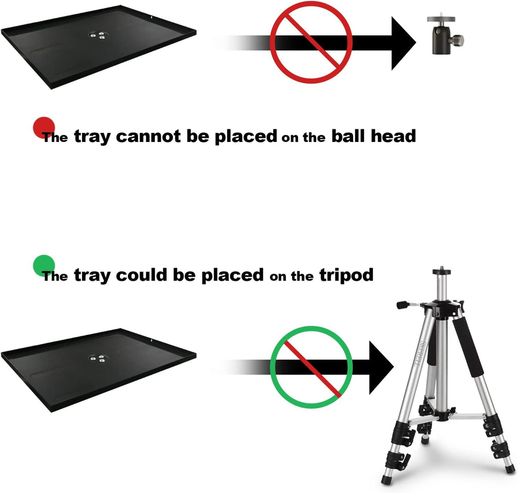 Adjustable Aluminum Tripod Stand with Tray and Ball Head F1074