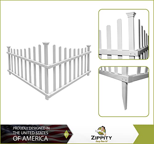 White 40" W x 30" H Vinyl Accent Fence I105