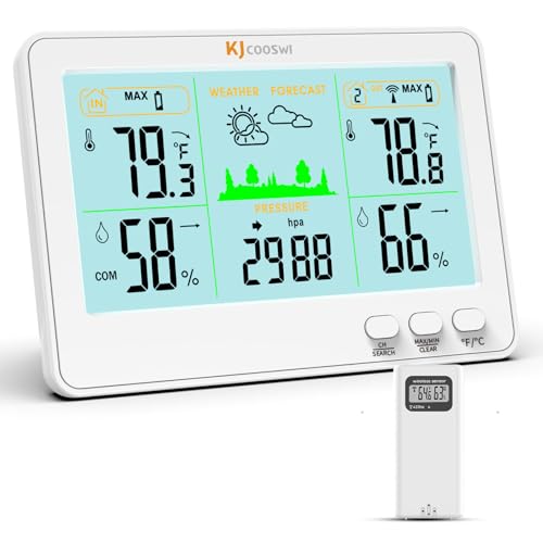 Black Wireless Thermometer Hygrometer Weather Station E55716