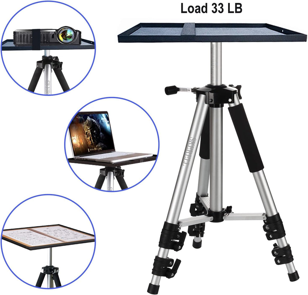 Adjustable Aluminum Tripod Stand with Tray and Ball Head F1074