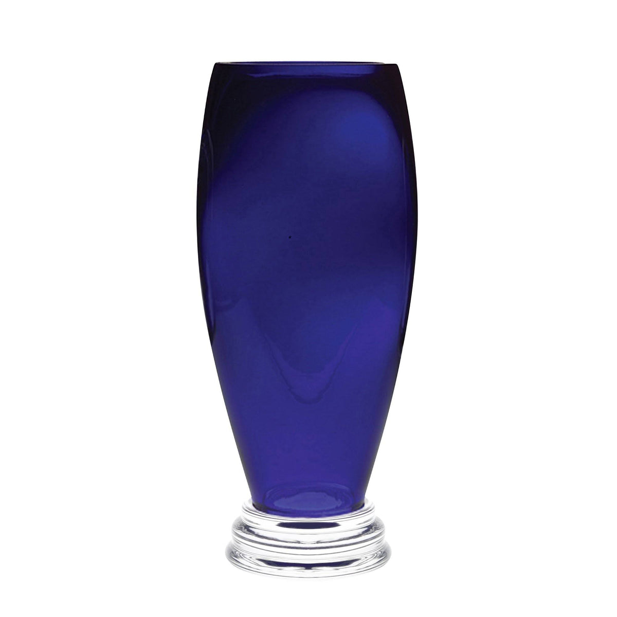 Cobalt Blue Crystal Glass Tabletop Flower Vase T78730