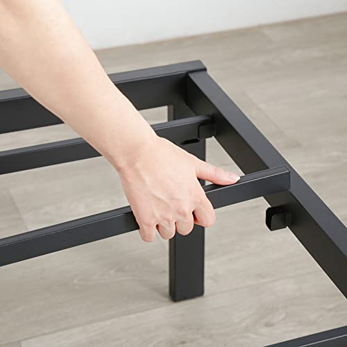 18 Inch Tall Heavy Duty Steel Slat Bed Frame Full Black G870334