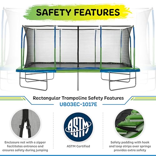 Rectangle Trampoline with Enclosure System O9161