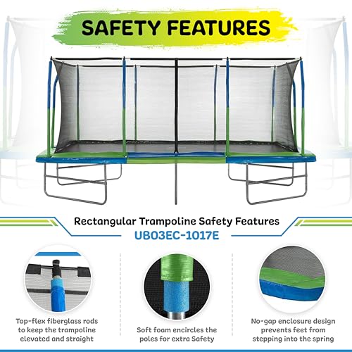 Rectangle Trampoline with Enclosure System O9161
