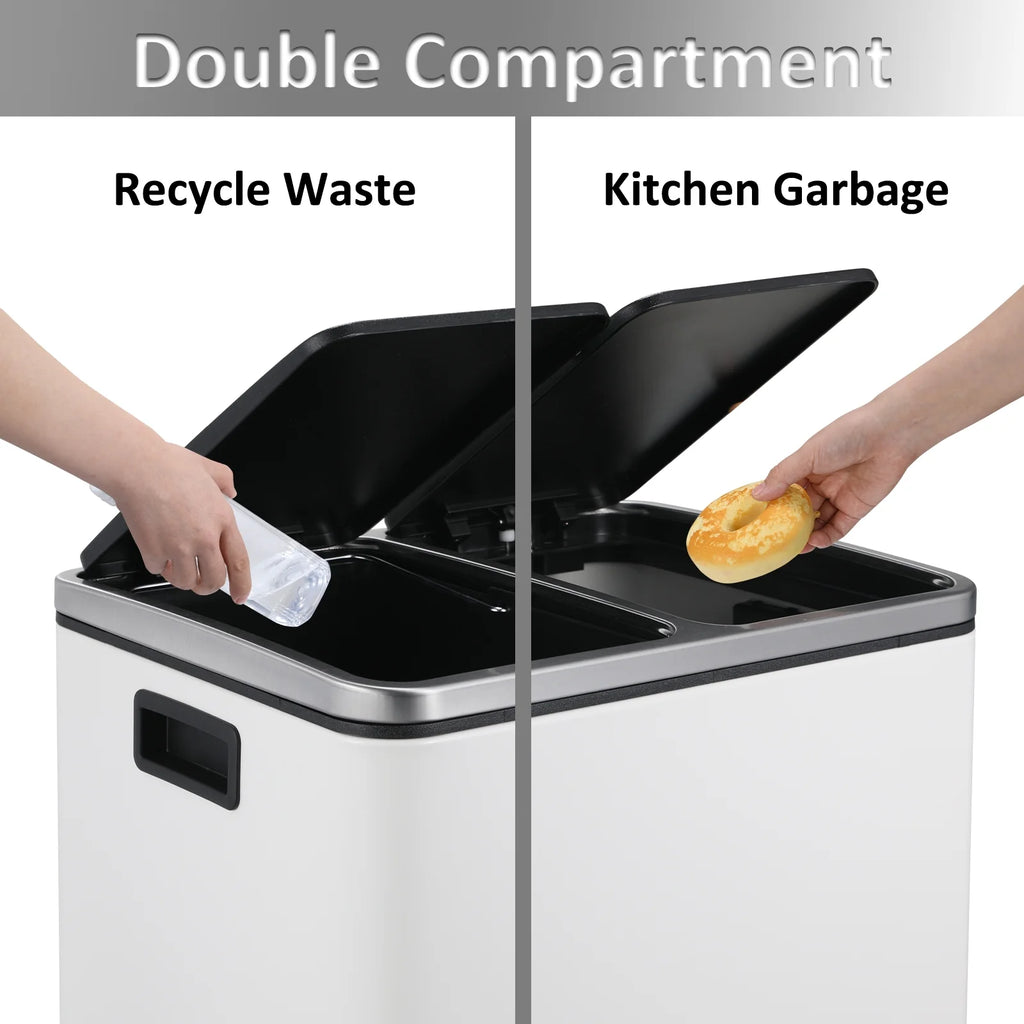 8 Gallon Stainless Steel Step Trash Can L4832