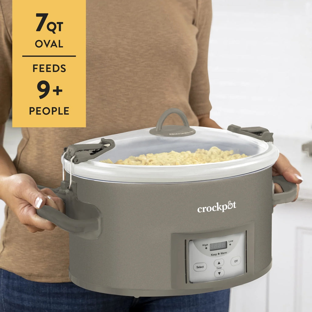 7-Quart Programmable Slow Cooker, Grey Q141