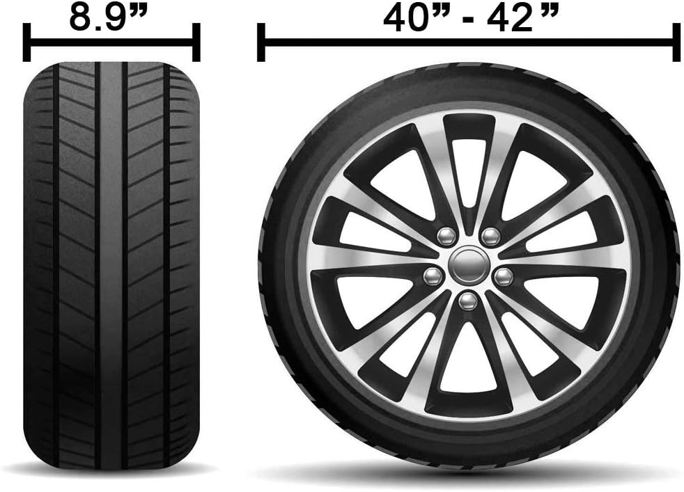 Set of 4 Extra Thick 5-ply Waterproof UV Coating Tire Covers S158564