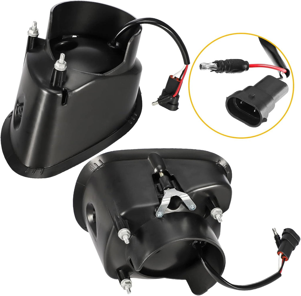 Pair Fog Lights with LED Halo Ring Clear Lens White Light 12V Y421233