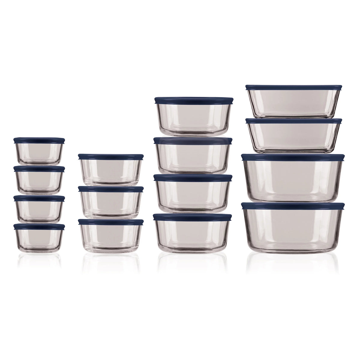 30 Piece Glass Food Storage Containers with Lids P773