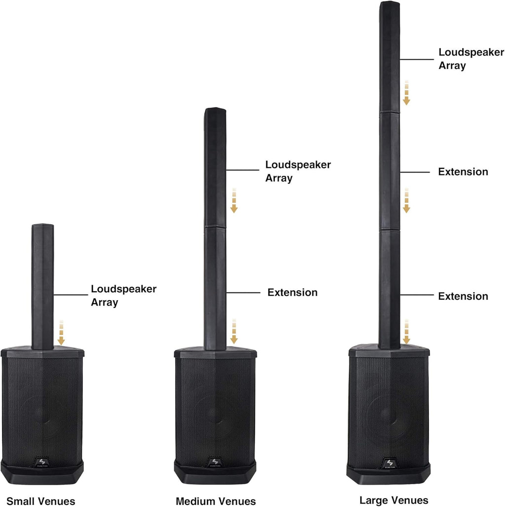 Portable Line Array Column PA/DJ System with 12 Powered Subwoofer R3506