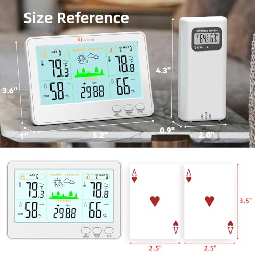 Black Wireless Thermometer Hygrometer Weather Station E55716