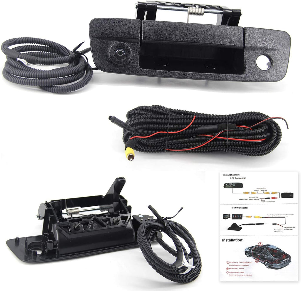 Rear Tailgate Handle Backup Camera with Chrome C1854