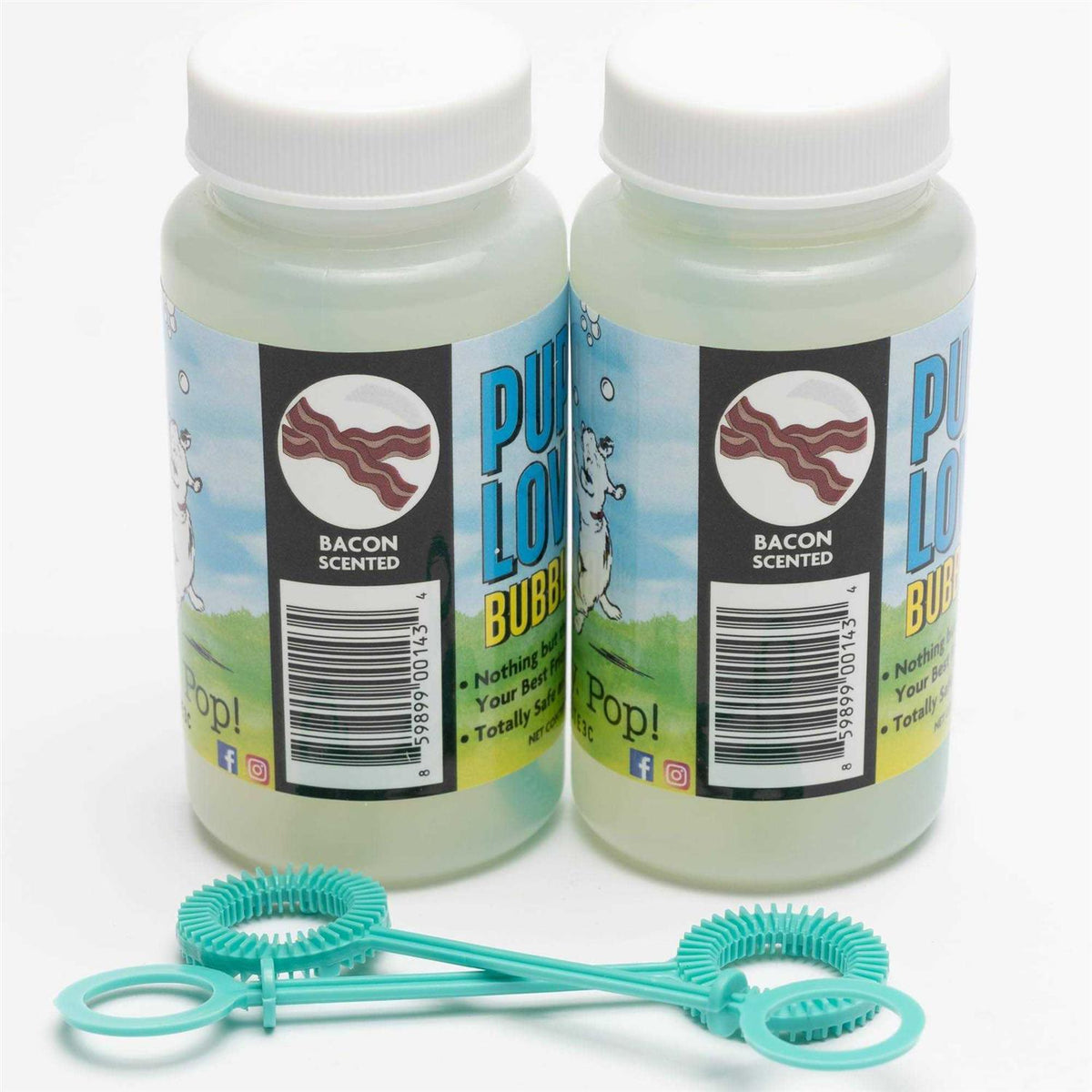 Peanut Butter & Bacon Scented Bubbles 4 oz Bottle 2 Pack for Dogs Z642664