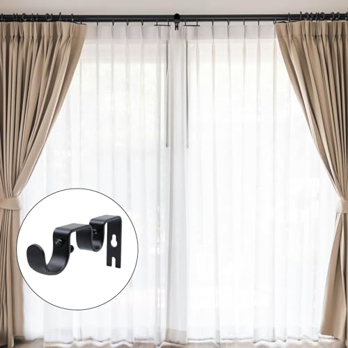 Gold Metal Curtain Rod Bracket 6 Pack for 1 Inch Curtain Rod O53818