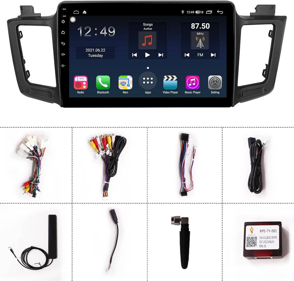 Android 10.0 Car Stereo for Toyota RAV4 2013-2018 10 Inch Touchscreen CarPlay Navigation M3286