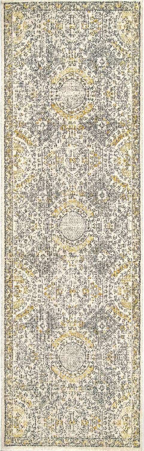 2x10 Runner Rug Gold/Off-White I28282