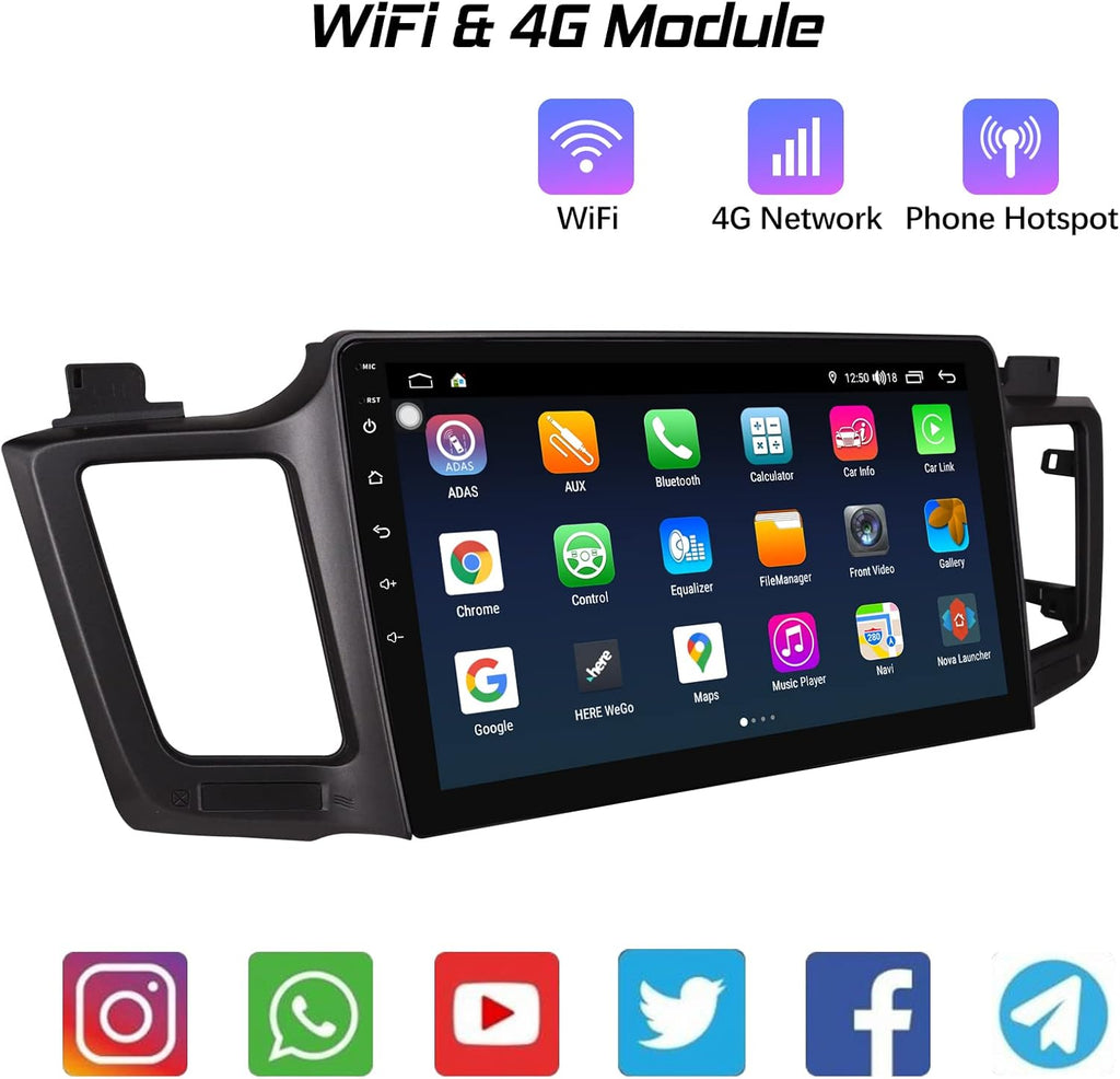 Android 10.0 Car Stereo for Toyota RAV4 2013-2018 10 Inch Touchscreen CarPlay Navigation M3286