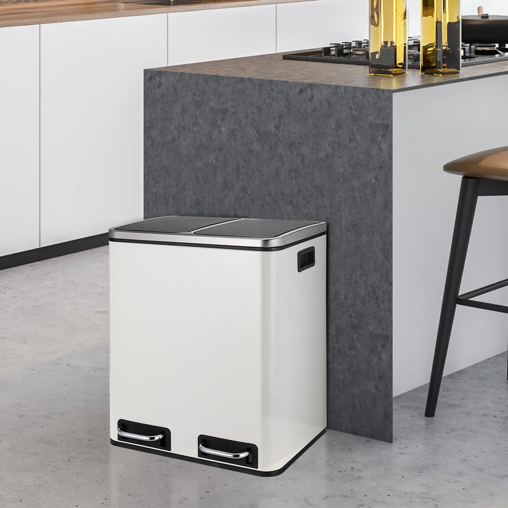 8 Gallon Stainless Steel Step Trash Can L4832