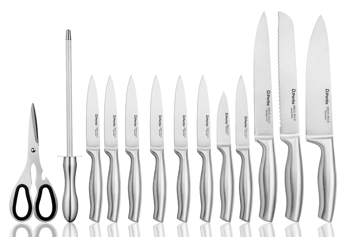 14 Piece High Carbon Stainless Steel Kitchen Knife Set with Acrylic Stand K40513