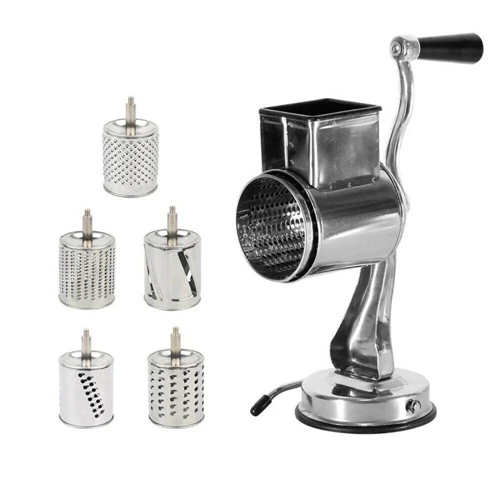 Stainless Steel Rotary Drum Grater with 5 Blades V69592