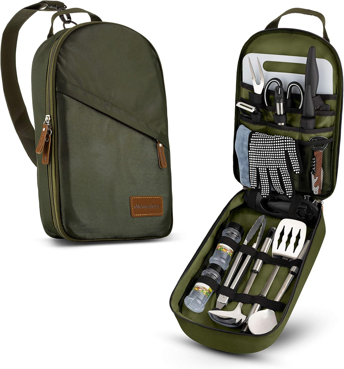 Camp Kitchen Cooking Utensil Set Travel Organizer J792399