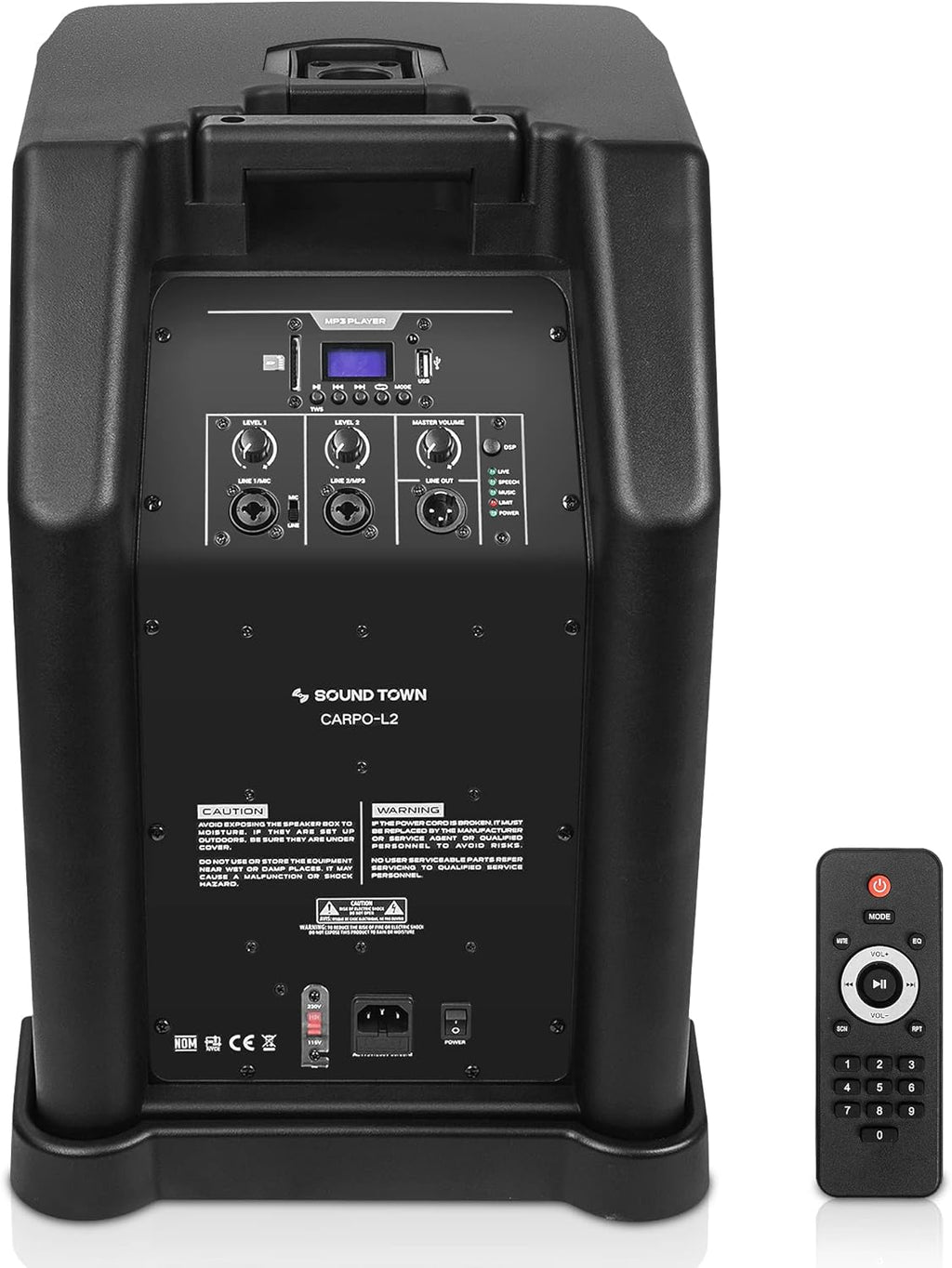 Portable Line Array Column PA/DJ System with 12 Powered Subwoofer R3506